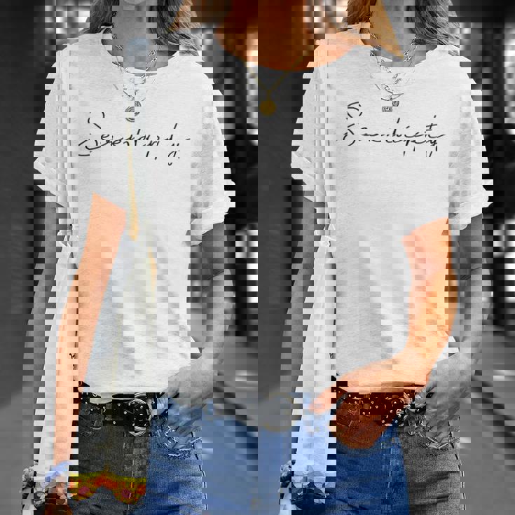 Serendipity Happiness Grateful Fun T-Shirt Gifts for Her Serendipity Happiness Grateful Fun T-Shirt Gifts for Her