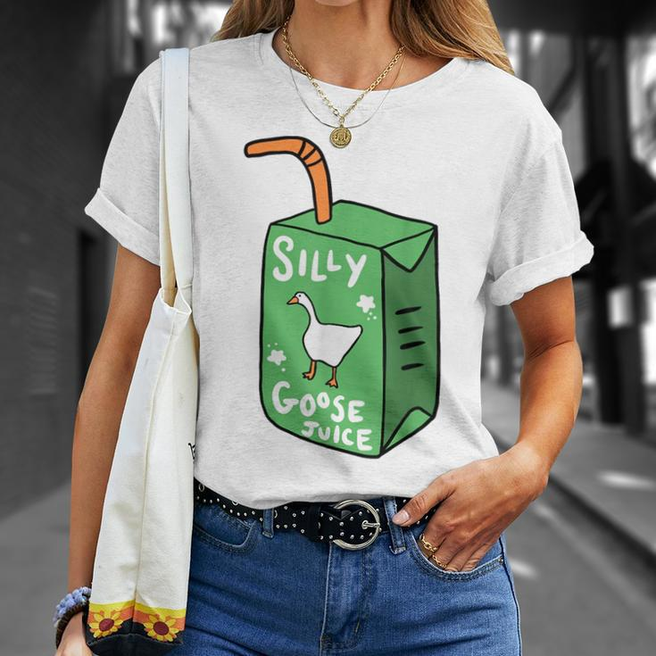 Silly Goose Juice Funny Goose Meme Bird Lover Unisex T-Shirt Gifts for Her