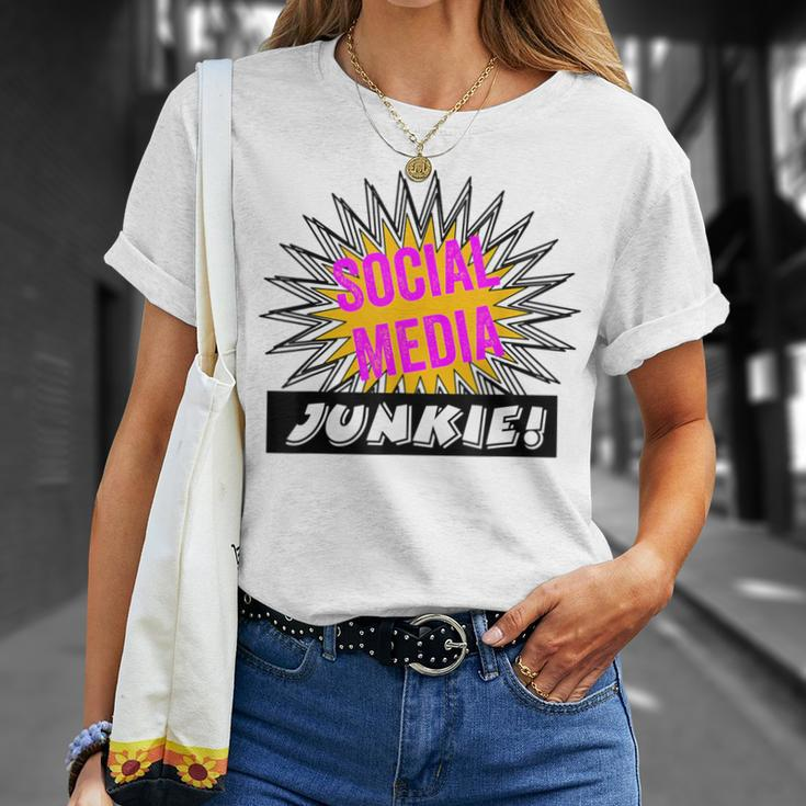 Social Media Junkie Hilarious T-Shirt Gifts for Her