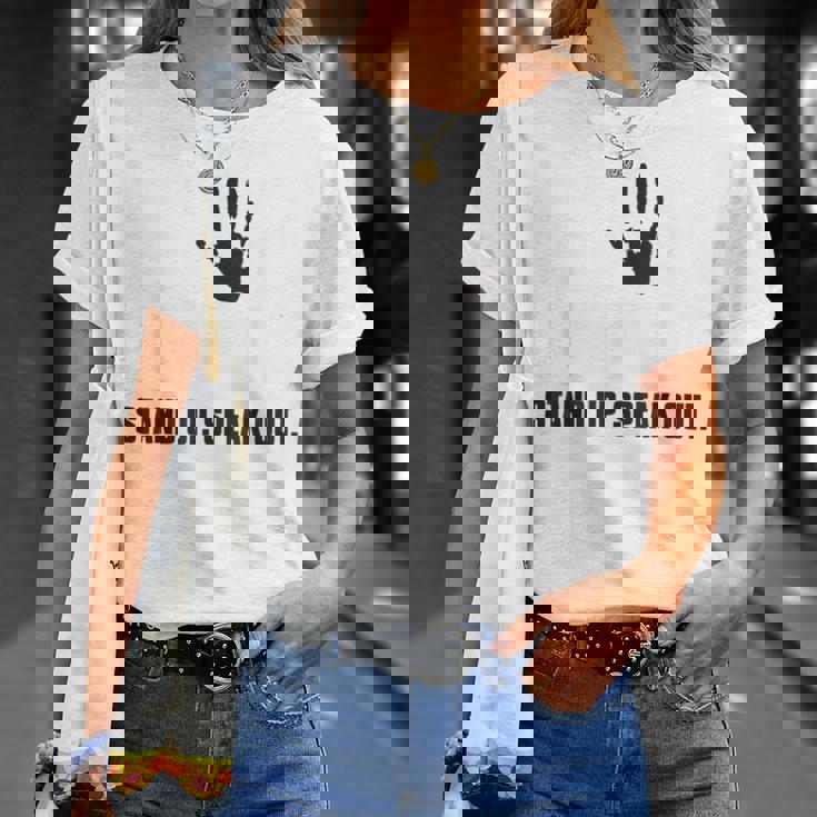 Stop Bullying Orange Stand Up Speak Out Unity Day T-Shirt Gifts for Her