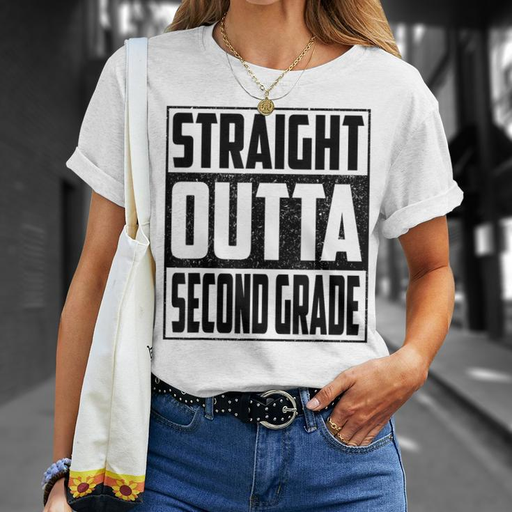Straight Outta Second Grade School Graduate 2023 2Nd Grade Unisex T-Shirt Gifts for Her