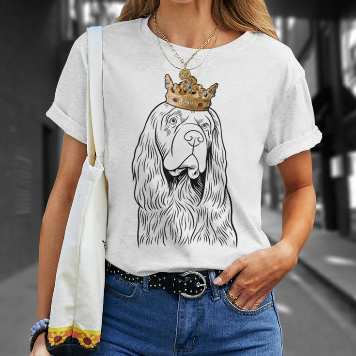 Sussex Spaniel Dog Wearing Crown T-Shirt Gifts for Her