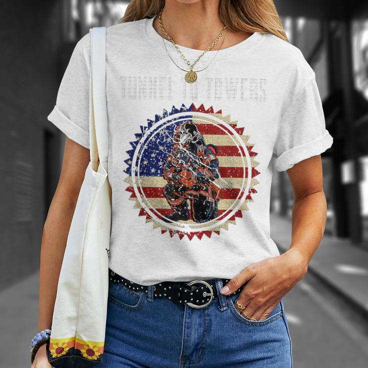 Tunnel To Towers America Flag Inserts T-Shirt Gifts for Her