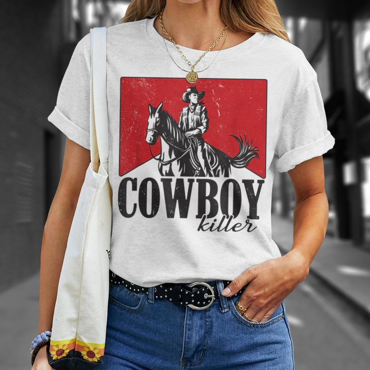 Vintage Punchy Cowboy Killers Wild Western Cowboy Gifts Unisex T-Shirt Gifts for Her