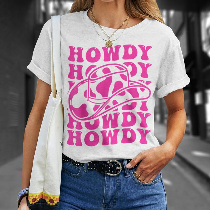 Vintage White Howdy Rodeo Country Western Cowgirl Southern Unisex T-Shirt Gifts for Her