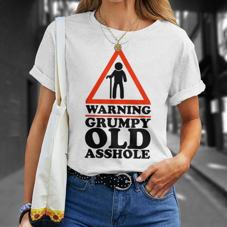 Warning Grumpy Old Asshole Funny Gen X And Baby Boomers Unisex T-Shirt Gifts for Her