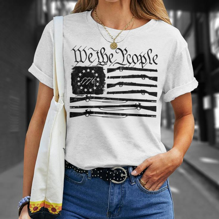 We The People Gun Rights American Flag 4Th Of July Patriotic Unisex T-Shirt Gifts for Her