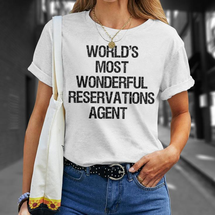 World's Most Wonderful Reservations Agent T-Shirt Gifts for Her