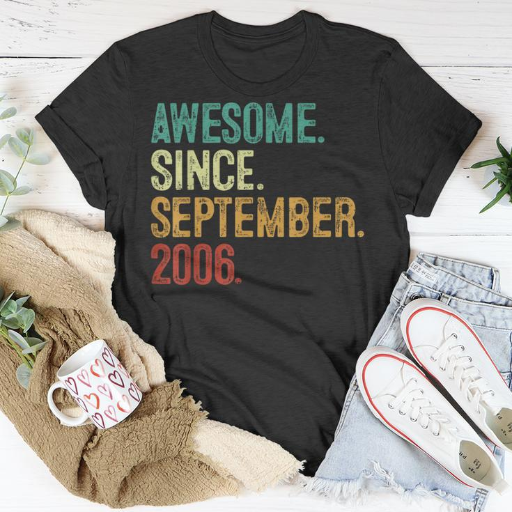 17 Year Old Awesome Since September 2006 17Th Birthday T-Shirt Funny Gifts