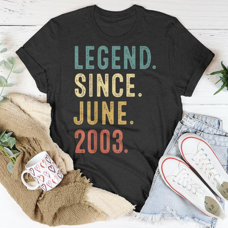 19 Years Old Gifts Legend Since June 2003 19Th Birthday Unisex T-Shirt Unique Gifts