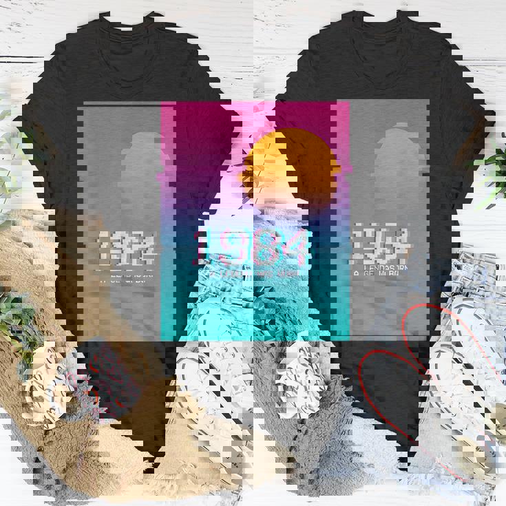 1984 Birthday Legend I Vhs Glitch Vaporwave 80S Retro T-Shirt Unique Gifts