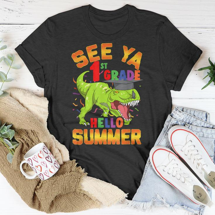 1St Grade Last Day Of School See Ya Hello Summer Dinosaur Unisex T-Shirt Unique Gifts