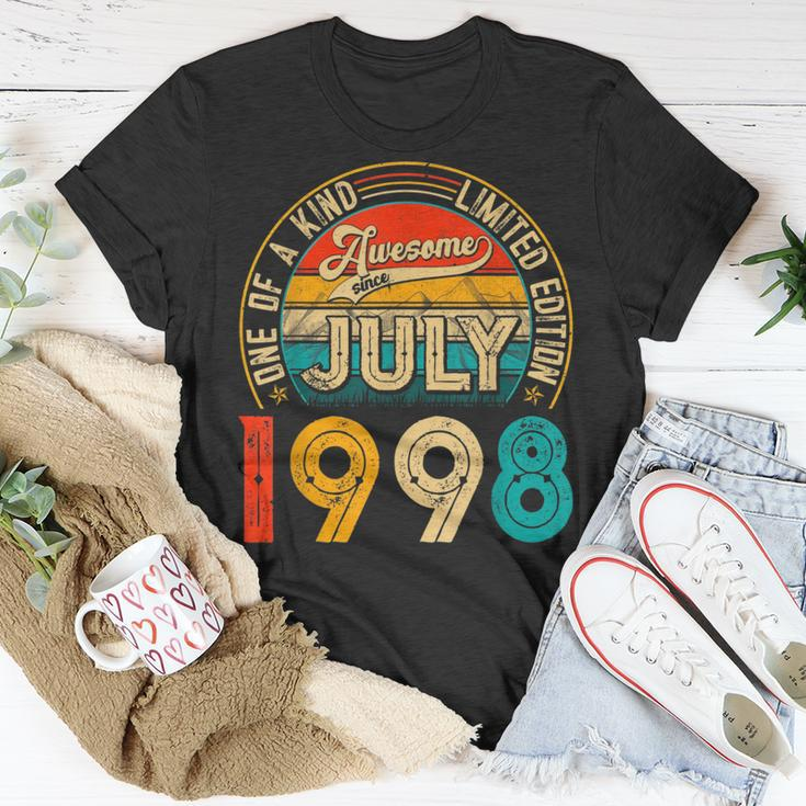 23 Years Old Decoration Born In July 1998 23Rd Birthday Unisex T-Shirt Unique Gifts