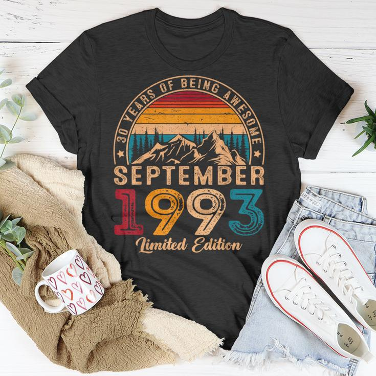 30 Year Old Awesome Since September 1993 30Th Birthday T-Shirt Unique Gifts