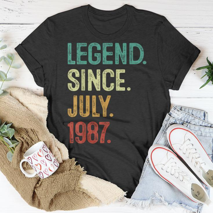 36 Years Old Legend Since July 1987 36Th Birthday Unisex T-Shirt Unique Gifts