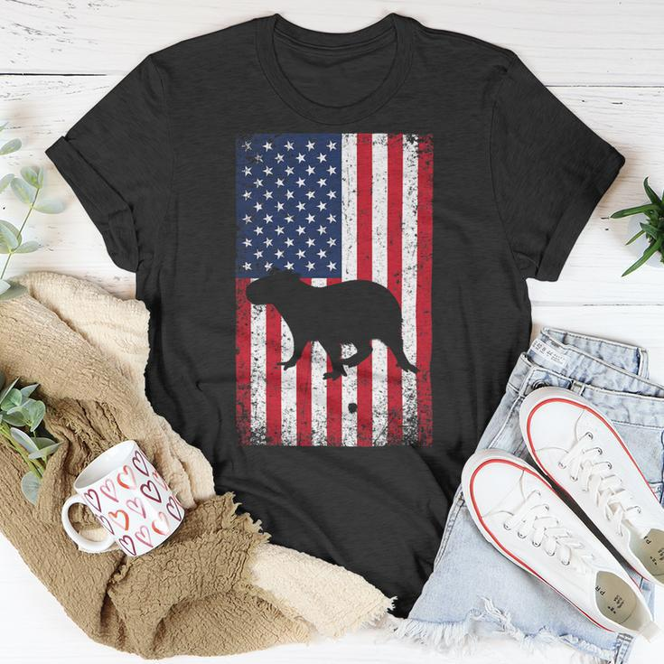 4 July Capybara Lover Capybara Owner Animal Usa Flag Unisex T-Shirt Unique Gifts