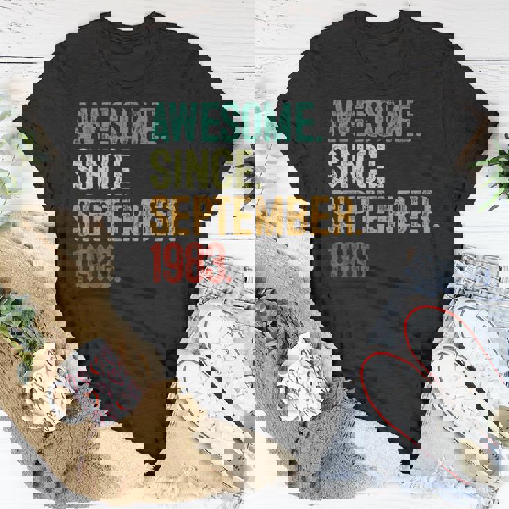 40 Year Old Awesome Since September 1983 40Th Birthday T-Shirt Unique Gifts