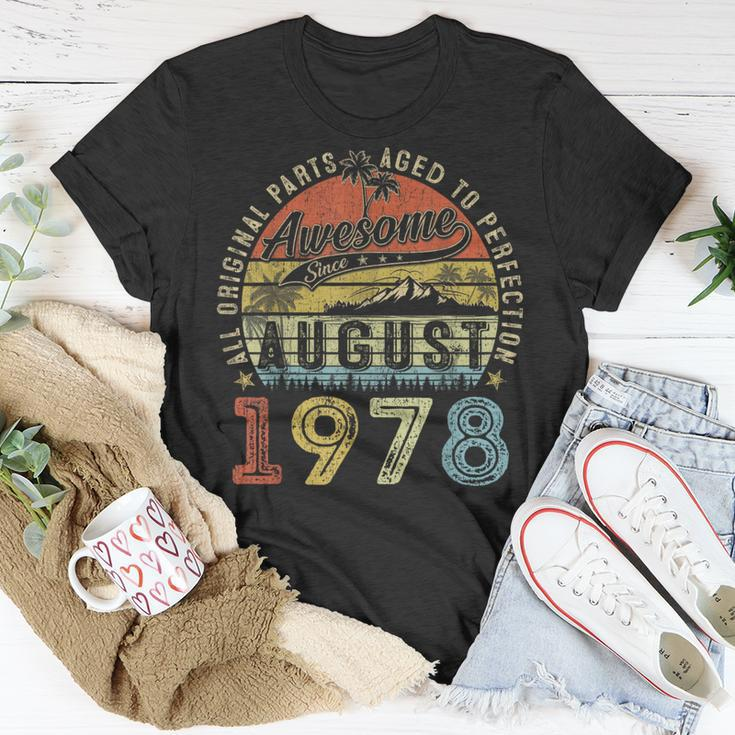 45 Year Old August 1978 Vintage Retro 45Th Birthday T-Shirt Unique Gifts