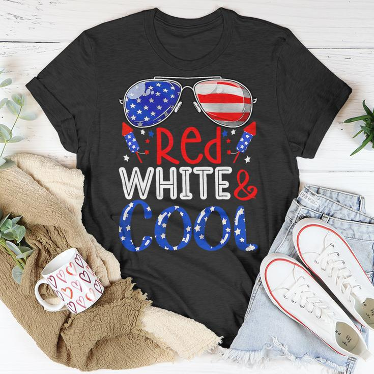 4Th Of July Red White And Cool Sunglasses American Flag Unisex T-Shirt Unique Gifts