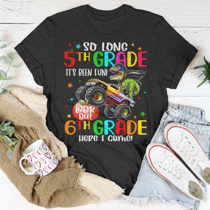 5Th Grade Graduation Dinosaurs Truck 6Th Grade Here We Come Unisex T-Shirt Unique Gifts