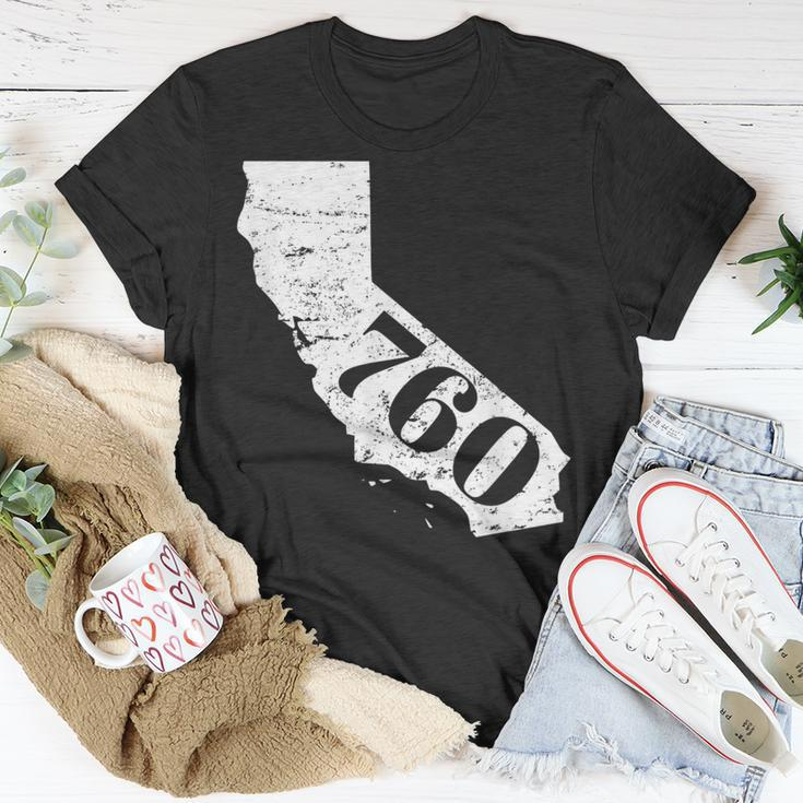 760 Area Code Barstow And Palm Springs California T-Shirt Unique Gifts