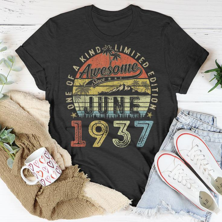 86 Year Old Awesome Since June 1937 86Th Birthday Unisex T-Shirt Unique Gifts