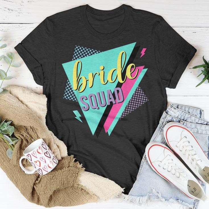 90S Bride Squad Bridesmaid Retro 90S Bachelorette Party T-Shirt Unique Gifts