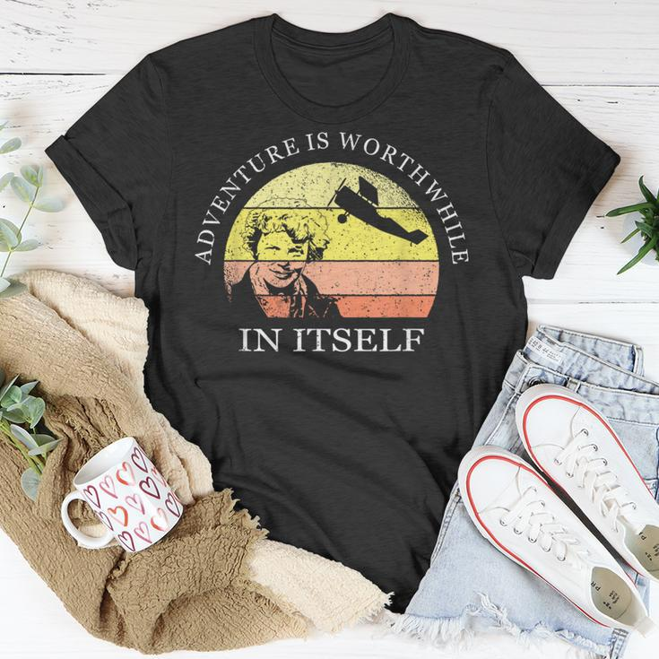 Adventure Is Worthwhile In Itself Earhart Day T-Shirt Unique Gifts