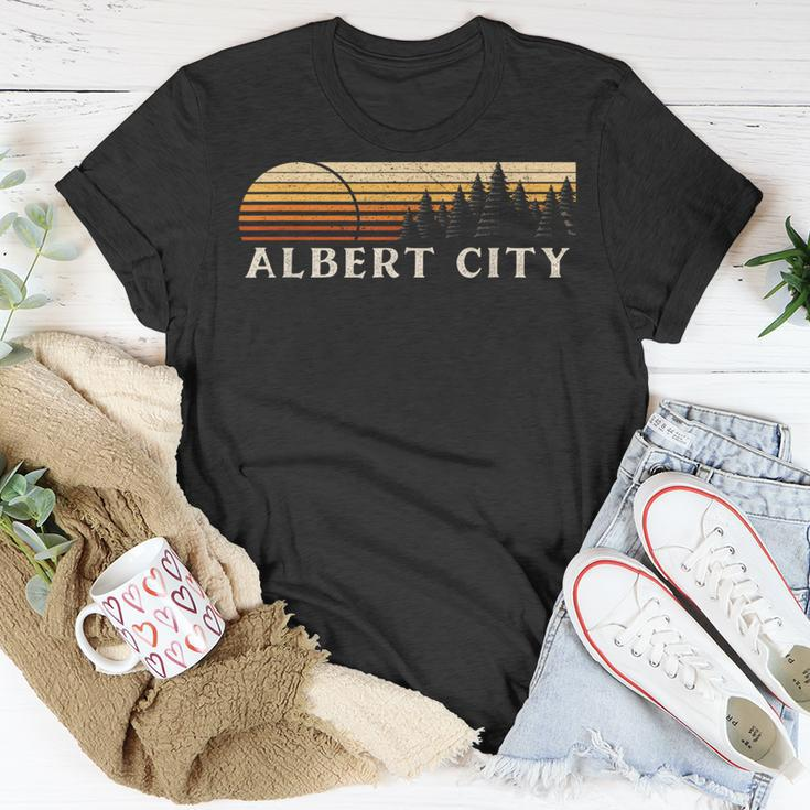 Albert City Ia Vintage Evergreen Sunset Eighties Retro T-Shirt Unique Gifts