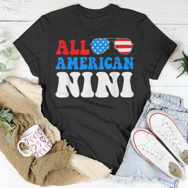 All American Nini American Flag 4Th Of July Patriotic Unisex T-Shirt Unique Gifts