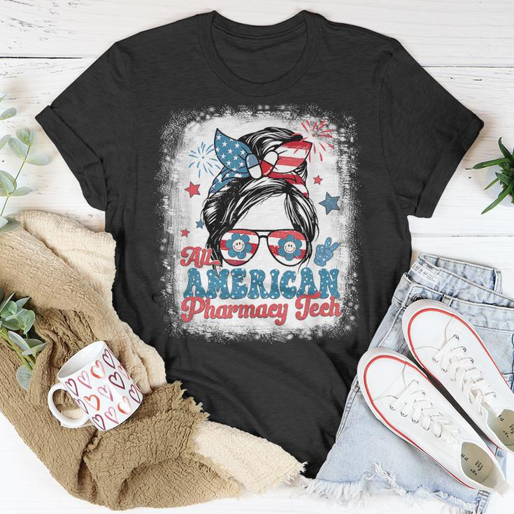 All American Pharmacy Tech Patriotic Usa Flag 4Th Of July Unisex T-Shirt Unique Gifts