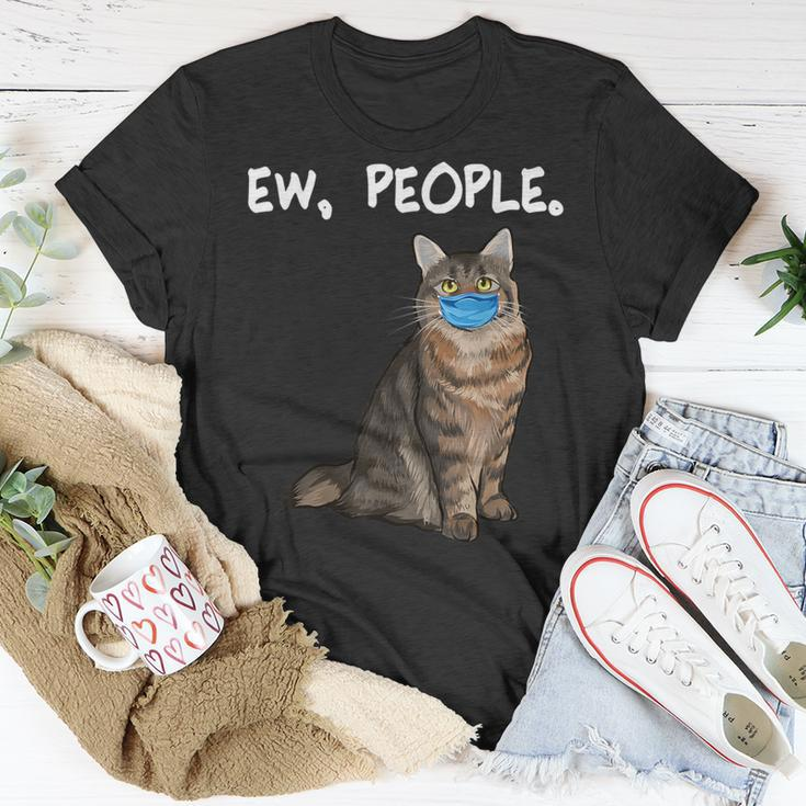 American Bobtail Ew People Cat Wearing Face Mask T-Shirt Unique Gifts