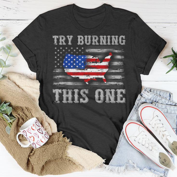 American Flag Try Burning This One T-Shirt Unique Gifts