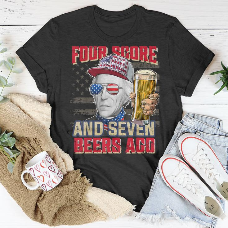 Andrew Jackson 4Th Of July Four Score & Seven Beers Ago Unisex T-Shirt Unique Gifts