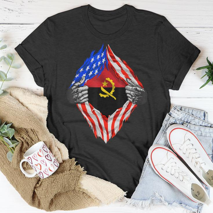 Angola Super Angola Flag Central Africa Angolan Roots T-Shirt Unique Gifts