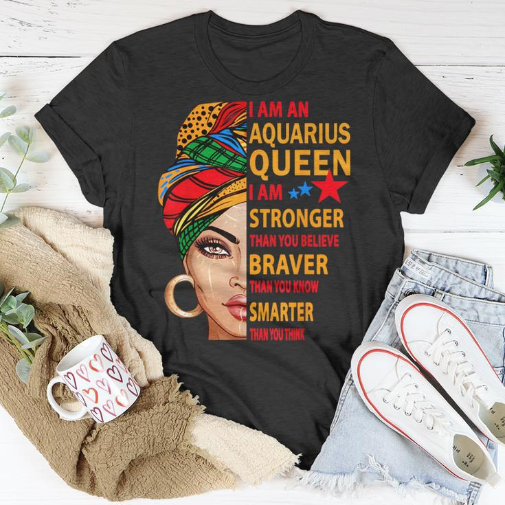 Aquarius Queen I Am Stronger Birthday Aquarius Zodiac T-Shirt Unique Gifts