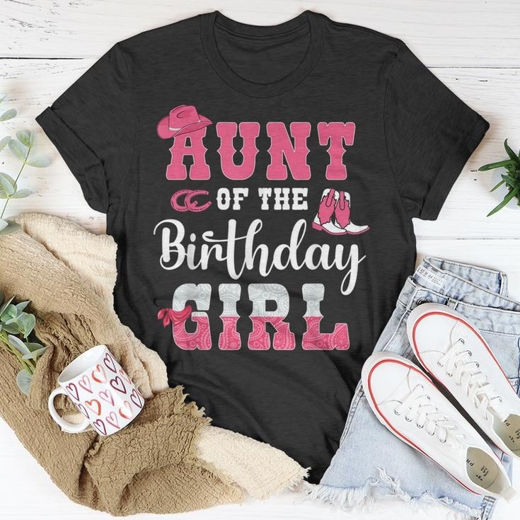 Aunt Of The Birthday Girl Western Cowgirl Themed 2Nd Bday Unisex T-Shirt Unique Gifts