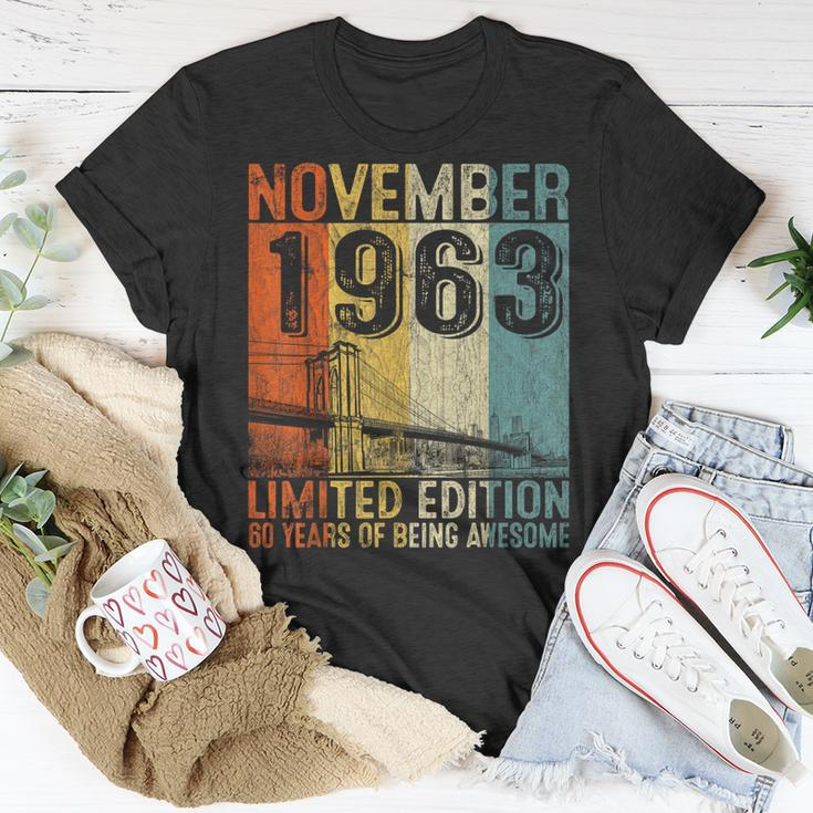 Awesome Since November 1963 Vintage 60Th Birthday Men T-Shirt Funny Gifts