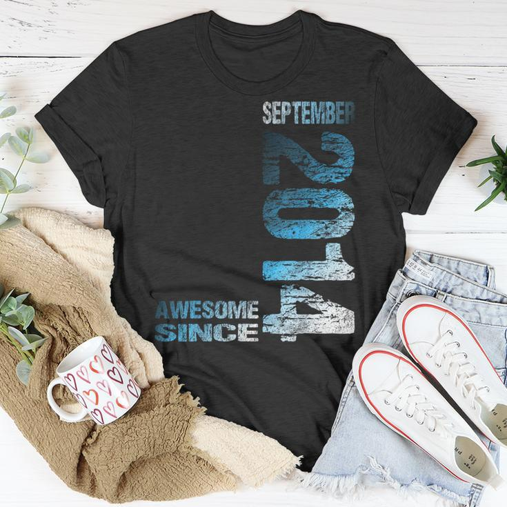 Awesome Since September 2014 9Th Birthday Born 2014 T-Shirt Unique Gifts