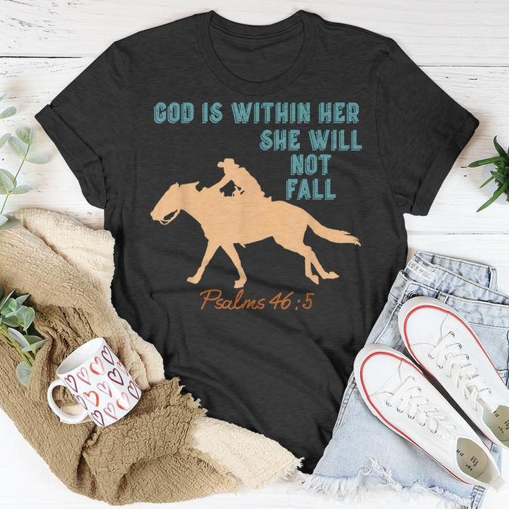 Barrel Racing Christian Cowgirl Western Gift Stuff Unisex T-Shirt Unique Gifts