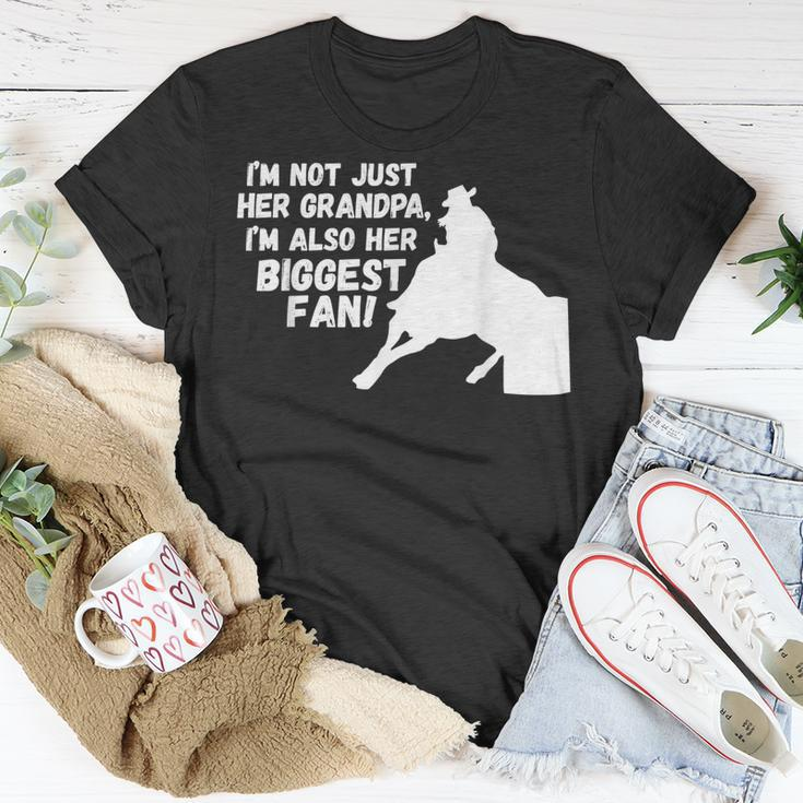 Barrel Racing Grandpa Cowgirl Hat Design Horse Riding Racer Gift For Mens Unisex T-Shirt Unique Gifts