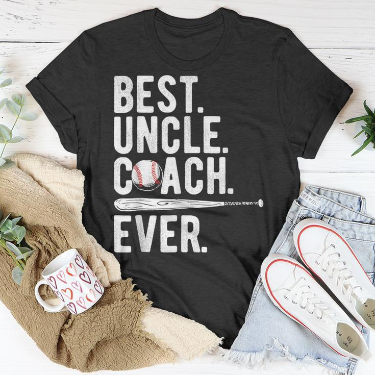 Baseball Best Uncle Coach Ever Proud Dad Daddy Fathers Unisex T-Shirt Unique Gifts