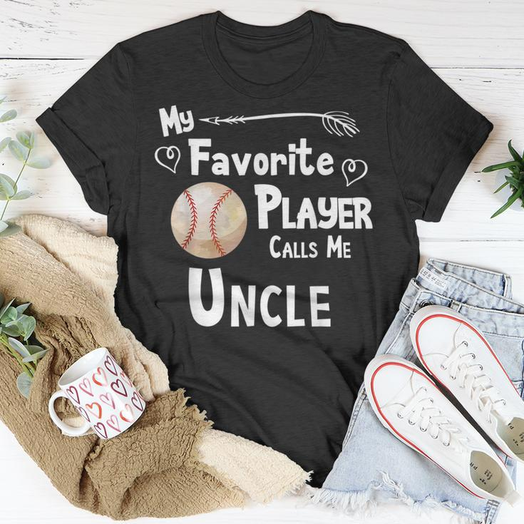 Baseball Softball Favorite Player Calls Me Uncle Unisex T-Shirt Unique Gifts