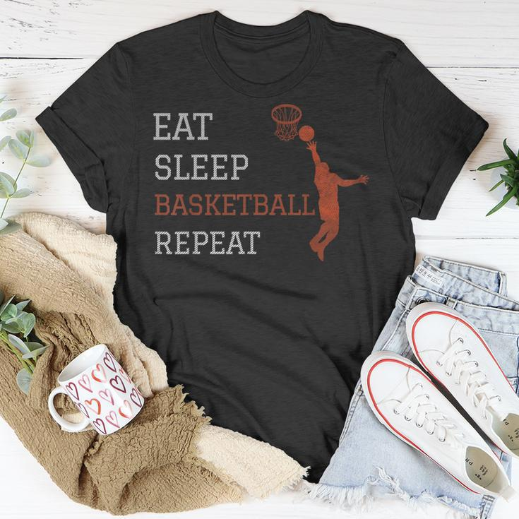 Basketball Coach Eat Sleep Basketball Repeat Basketball Unisex T-Shirt Unique Gifts