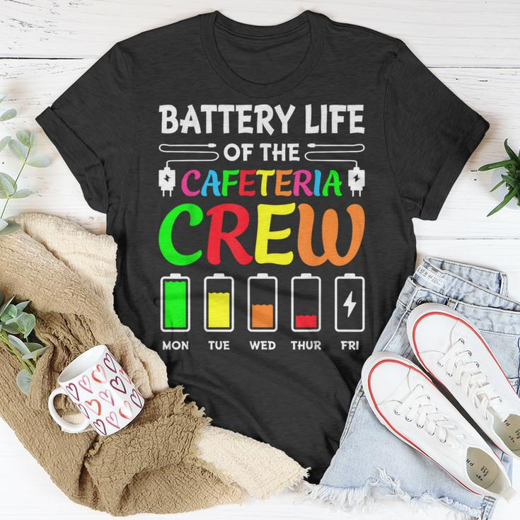 Battery Life Of The Cafeteria Crew Cafeteria School T-Shirt Funny Gifts