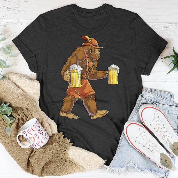 Beer Bigfoot Lederhosen Oktoberfest Men Prost Beer Tees8 Unisex T-Shirt Unique Gifts