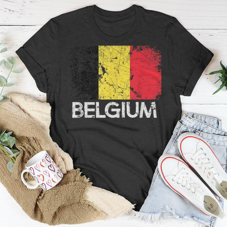 Belgian Flag | Vintage Made In Belgium Gift Unisex T-Shirt Unique Gifts