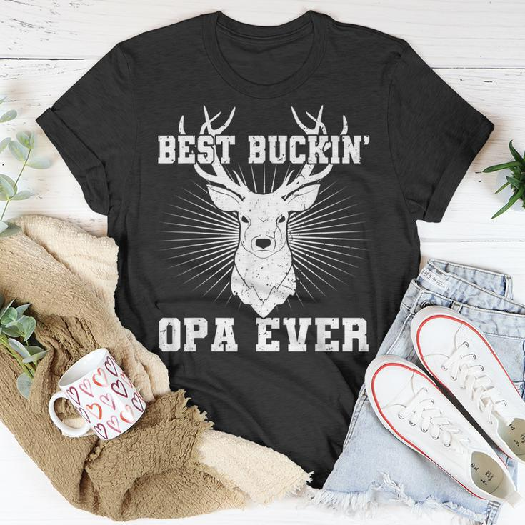 Best Buckin Opa Ever Hunting Hunter Fathers Day Gift Unisex T-Shirt Unique Gifts