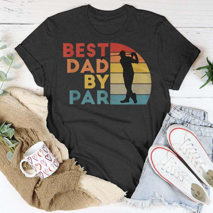 Best Dad By Par Daddy Golf Lover Golfer Fathers Day Unisex T-Shirt Unique Gifts