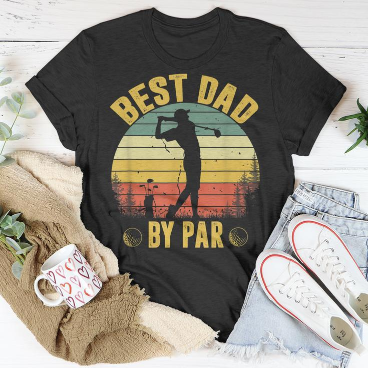 Best Dad By Par Fathers Day Golfing Unisex T-Shirt Unique Gifts